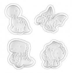 SET 4 CORTADORES CON EXPULSOR DINOSAURIOS 2