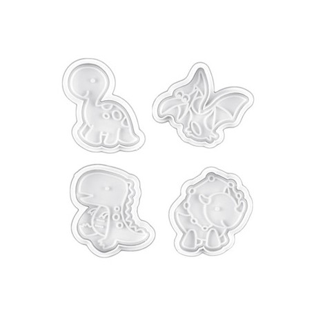 SET 4 CORTADORES CON EXPULSOR DINOSAURIOS 2