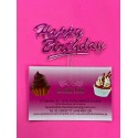 TOPPER HAPPY BIRTHDAY MINI ROSA