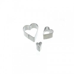 SET 3 CORTADORES CORAZONES METAL LCD