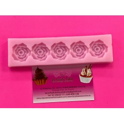 MOLDE SILICONA CENEFA ROSAS 2D GRANDES