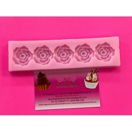 MOLDE SILICONA CENEFA ROSAS 2D GRANDES