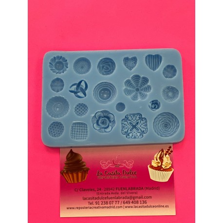 MOLDE SILICONA 20 BOTONES