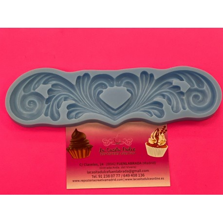 MOLDE SILICONA FILIGRANA CORAZON