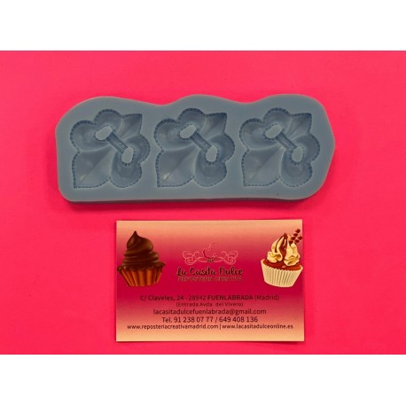 MOLDE SILICONA 3 FLOR DE LIS