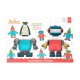 SET 4 CORTADORES ROBOTS CON MARCADOR DECORA