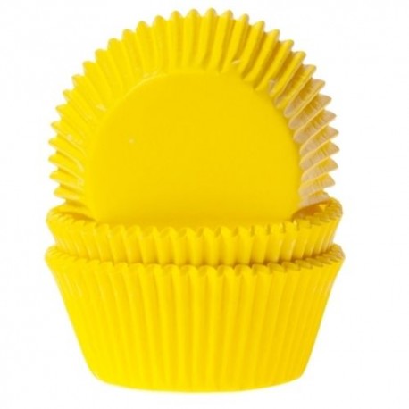 50 CAPSULAS CUPCAKE AMARILLAS HOUSE OF MARIE