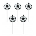 SET 5 VELAS BALON FUTBOL PLANAS