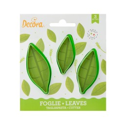 SET 3 CORTADORES HOJAS ALARGADAS DECORA