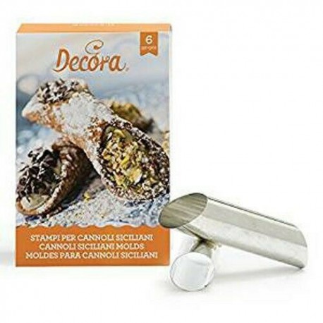SET 6 MOLDES CANUTOS CANNOLI PARA HOJALDRE DECORA