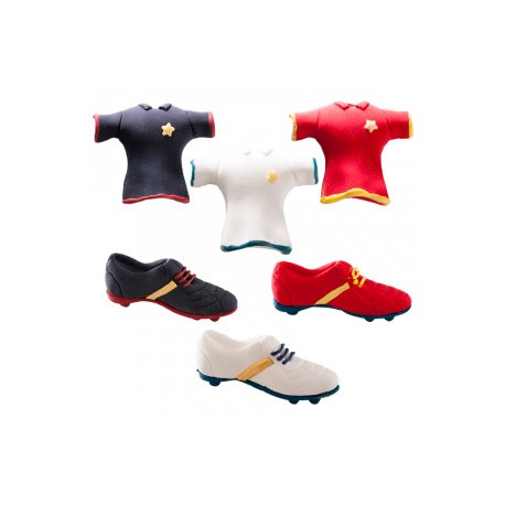 SET CAMISETA Y BOTA FUTBOL AZUCAR 3D DEKORA