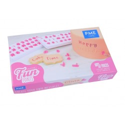 MARCADOR DE LETRAS PME FUN FONTS EMBOSSING COLLECTION 3 CAKE TIME