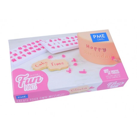 MARCADOR DE LETRAS PME FUN FONTS EMBOSSING COLLECTION 3 CAKE TIME