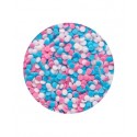 SPRINKLES CONFETTI AZUL ROSA Y BLANCO 30 GR BOTE
