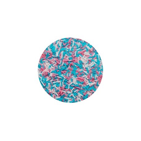 SPRINKLES FIDEOS AZUL ROSA Y BLANCO 65 GR CONFETICAKES