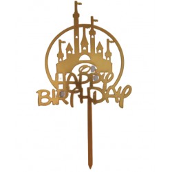 TOPPER HAPPY BIRTHDAY CASTILLO DISNEY DORADO