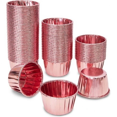BAKING CUPS COLOR ROSA METALIZADO 12 UDS