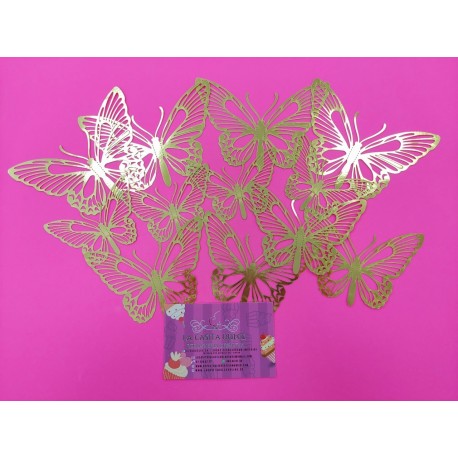 SET TOPPER MARIPOSAS ORO 1