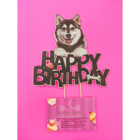 TOPPER HAPPY BIRTHDAY PERRO CARTON