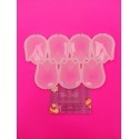 MOLDE SILICONA 7 PIRULETAS TULIPANES