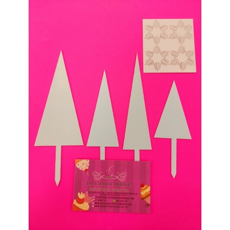 SET TOPPER ARBOLES NEVADOS AZUL CLARO