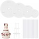 SET 4 BASES ENTREPISOS REUTILIZABLES PVC 9, 11, 16 Y 20 CM + PALOS