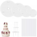 SET 4 BASES ENTREPISOS REUTILIZABLES PVC 9, 11, 16 Y 20 CM + PALOS