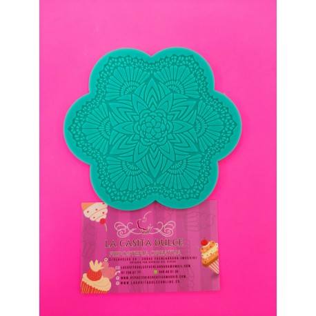 MOLDE ENCAJE FLOR MANDHALA ABANICO
