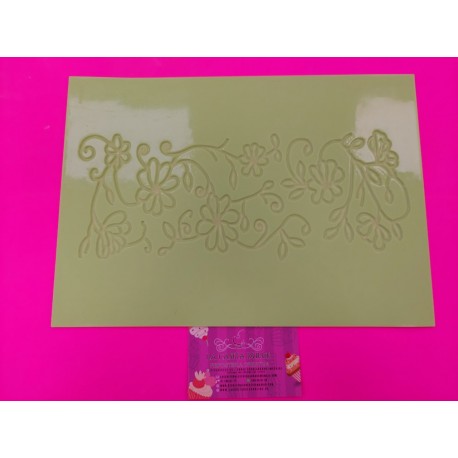 MANTEL SILICONA MARCADOR Y FORMAS CENEFA DE FLORES