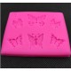 MOLDE SILICONA FONDANT 6 MARIPOSAS