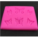 MOLDE SILICONA FONDANT 6 MARIPOSAS