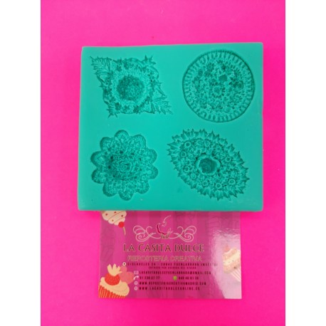 MOLDE SILICONA 4 CAMAFEOS DECOR