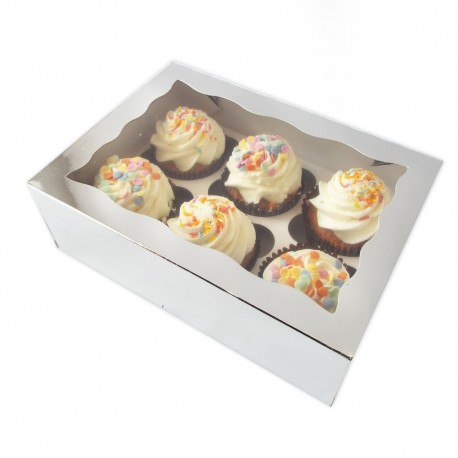 CAJA 6 CUP CAKES PLATA ESPEJO