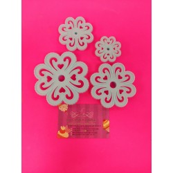 SET 4 MARCADORES FLOR FILIGRANA