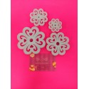 SET 4 MARCADORES FLOR FILIGRANA