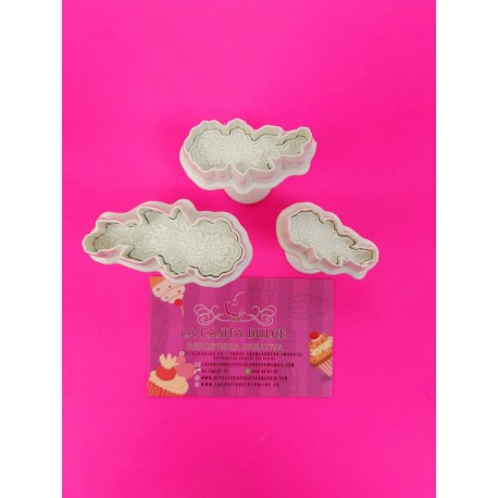 SET 3 CORTADORES JOYAS FILIGRANAS ESTRECHAS CON EXPULSOR