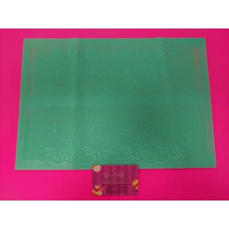 MANTEL SILICONA ENCAJE CENEFAS FLOWER