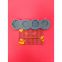 MOLDE SILICONA 4 BOLAS JOYAS DECORADAS