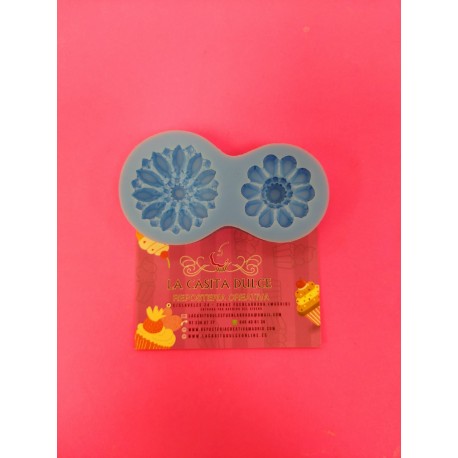 MOLDE SILICONA 2 BROCHES DE FLORES