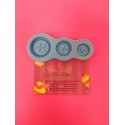 MOLDE SILICONA 3 BOTONES