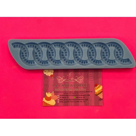 MOLDE SILICONA CADENA DIAMANTES