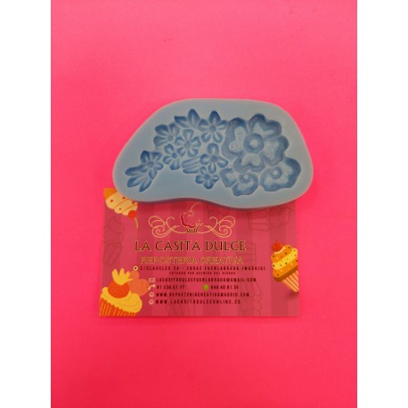 MOLDE SILICONA PARCHE RAMO FLORES