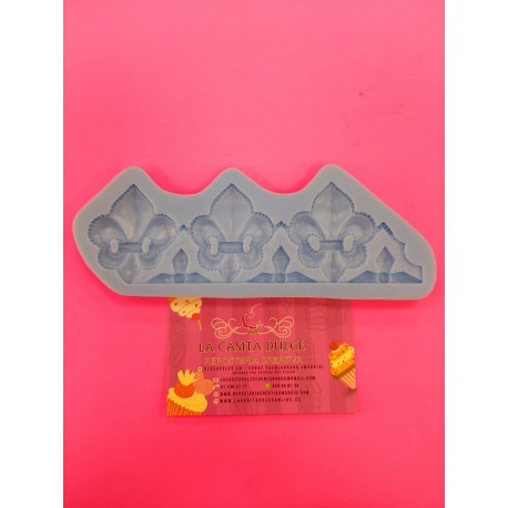 MOLDE SILICONA CENEFA FLOR DE LIS