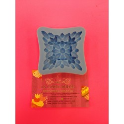 BROCHE JOYA CUADRADA FLORAL