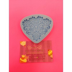 MOLDE SILICONA PARCHE BROCHE FLORES