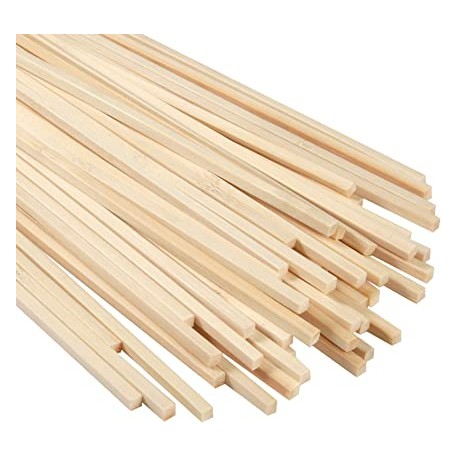 PACK 12 PALOS MADERA 3 MM X 30 CM CUADRADOS
