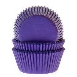 50 CAPSULAS CUPCAKE MORADAS PURPURA HOUSE OF MARIE
