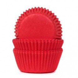 60 MINI CAPSULAS MINI CUPCAKE ROJO RED VELVET HOUSE OF MARIE