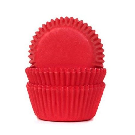 60 MINI CAPSULAS MINI CUPCAKE ROJO RED VELVET HOUSE OF MARIE