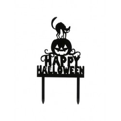 TOPPER HAPPY HALLOWEEN NEGRO DEKORA